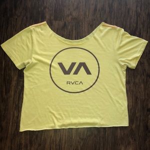RVCA Yellow crop top